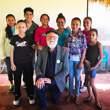 John with the next generation of Nicaragua’s farmers